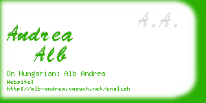 andrea alb business card